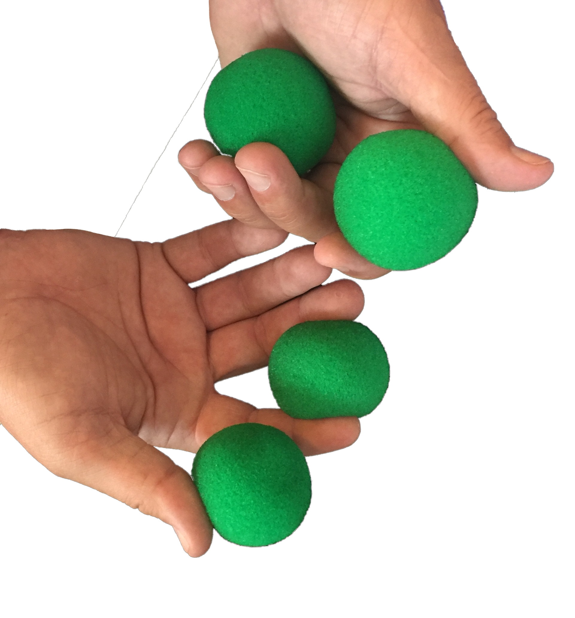 London Magic Spongeball Set Spongetastic Manual Large/Small Hands Green